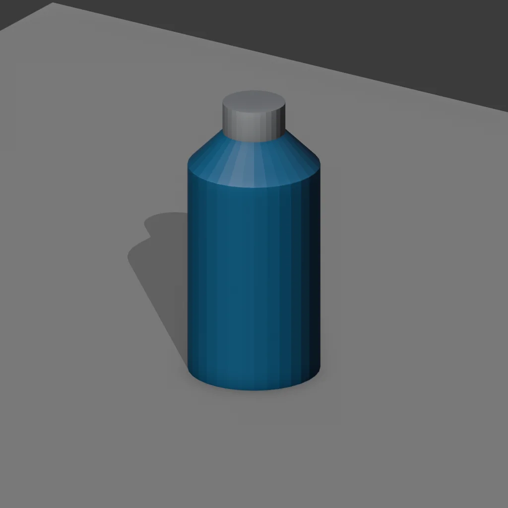 Clean Blender input showing the full bottle silhouette